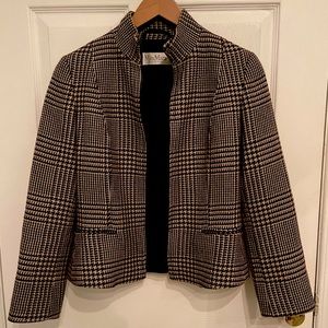MaxMara Houndstooth Virgin Wool and Cashmere Jacket
